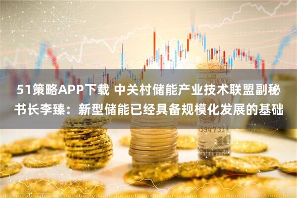 51策略APP下载 中关村储能产业技术联盟副秘书长李臻：新型储能已经具备规模化发展的基础