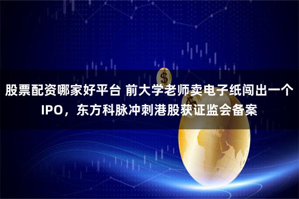 股票配资哪家好平台 前大学老师卖电子纸闯出一个IPO，东方科脉冲刺港股获证监会备案